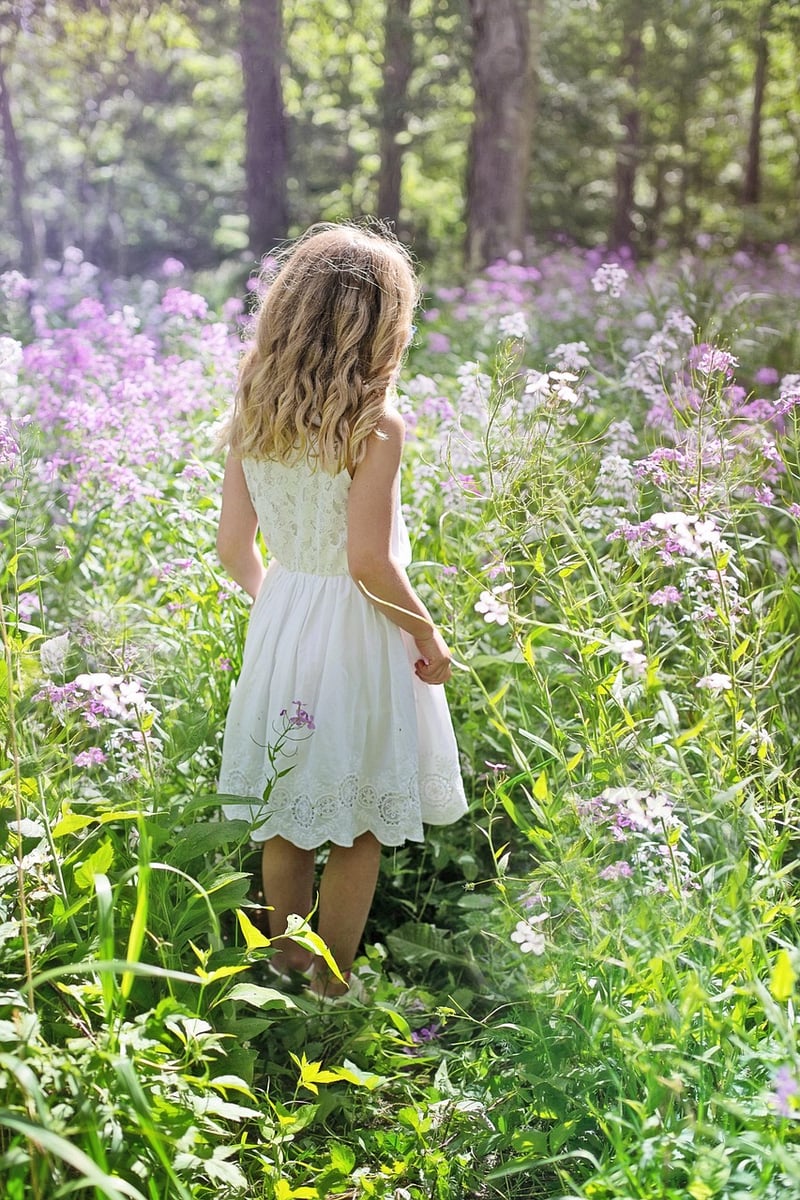 Person practicing walking meditation in nature